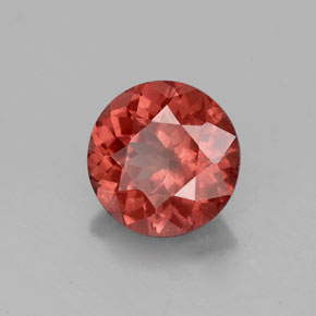 2.57 ct Orange Malaya Garnet Stone, Natural Malaya Garnet in Round Facet Shape for Sale