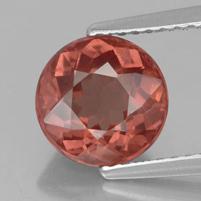 2.60 ct Pink Malaya Garnet Gemstone, Malaya Garnet Gem in Round Facet Shape for Sale.