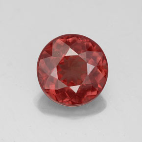 3.18 ct Pink Malaya Garnet Gemstone, Malaya Garnet Gem in Round Facet Shape for Sale.