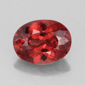 3.56 ct Pink Malaya Garnet Gemstone, Malaya Garnet Gem in Oval Facet Shape for Sale.