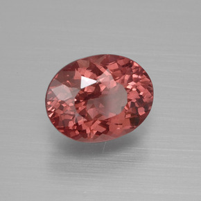 3.45 ct Pink Malaya Garnet Stone, Natural Malaya Garnet in Oval Facet Shape for Sale