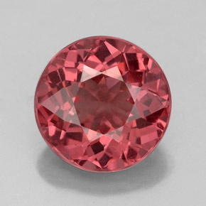4.37 ct Pink Malaya Garnet Gemstone, Malaya Garnet Gem in Round Facet Shape for Sale.
