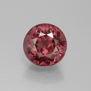 3.84 ct Pink Malaya Garnet Gemstone, Malaya Garnet Gem in Round Facet Shape for Sale.