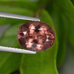 3.45 ct Pink Malaya Garnet Gemstone, Malaya Garnet Gem in Oval Facet Shape for Sale.