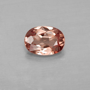 0.85 ct Pink Malaya Garnet Gemstone, Malaya Garnet Gem in Oval Facet Shape for Sale.
