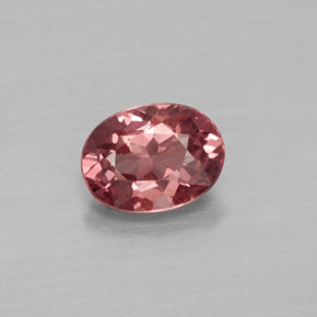 1.03 ct Pink Malaya Garnet Gemstone, Malaya Garnet Gem in Oval Facet Shape for Sale.