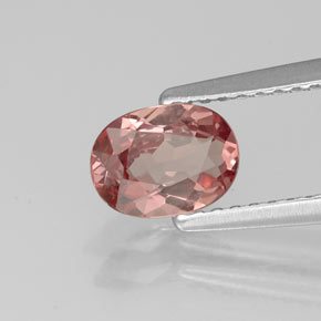 0.88 ct Pink Malaya Garnet Stone, Natural Malaya Garnet in Oval Facet Shape for Sale