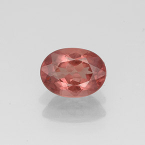 1.08 ct Pink Malaya Garnet Gemstone, Malaya Garnet Gem in Oval Facet Shape for Sale.