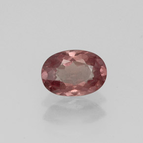 0.87 ct Pink Malaya Garnet Gemstone, Malaya Garnet Gem in Oval Facet Shape for Sale.