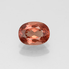 0.99 ct Orange Malaya Garnet Gemstone, Malaya Garnet Gem in Oval Facet Shape for Sale.