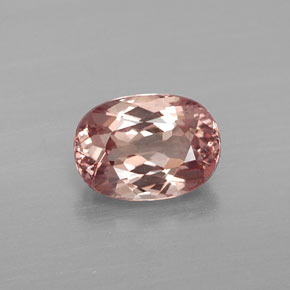 1.13 ct Pink Malaya Garnet Gemstone, Malaya Garnet Gem in Oval Facet Shape for Sale.