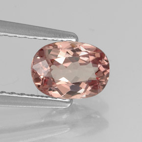 0.97 ct Pink Malaya Garnet Stone, Natural Malaya Garnet in Oval Facet Shape for Sale