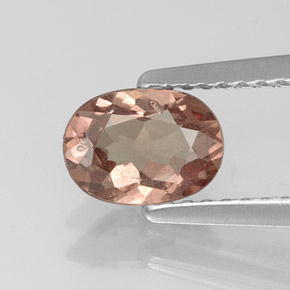 0.90 ct Orange Malaya Garnet Gemstone, Malaya Garnet Gem in Oval Facet Shape for Sale.