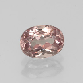 0.98 ct Pink Malaya Garnet Gemstone, Malaya Garnet Gem in Oval Facet Shape for Sale.