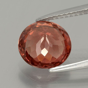 Malaya Garnet Gemstone in 9 mm (calibrated) Size for Sale, Malaya Garnet Stone in Orange Color