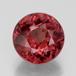 4.64 ct Pink Malaya Garnet Gemstone, Malaya Garnet Gem in Round Facet Shape for Sale.