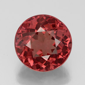 4.95 ct Pink Malaya Garnet Gemstone, Malaya Garnet Gem in Round Facet Shape for Sale.