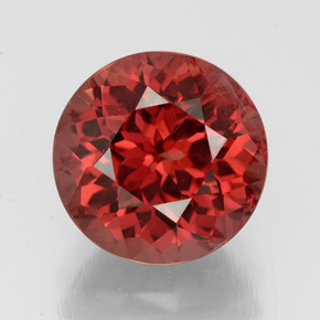 3.65 ct Pink Malaya Garnet Gemstone, Malaya Garnet Gem in Round Facet Shape for Sale.