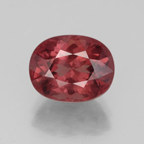 4.08 ct Pink Malaya Garnet Gemstone, Malaya Garnet Gem in Oval Facet Shape for Sale.
