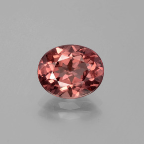2.89 ct Pink Malaya Garnet Gemstone, Malaya Garnet Gem in Oval Facet Shape for Sale.