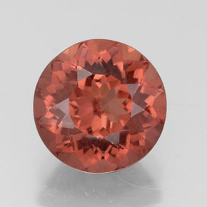 2.41 ct Pink Malaya Garnet Gemstone, Malaya Garnet Gem in Round Facet Shape for Sale.