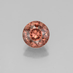 1.29 ct Pink Malaya Garnet Gemstone, Malaya Garnet Gem in Round Facet Shape for Sale.