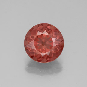 2.27 ct Red Malaya Garnet Gemstone, Malaya Garnet Gem in Round Facet Shape for Sale.