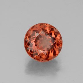 2.50 ct Orange Malaya Garnet Stone, Natural Malaya Garnet in Round Facet Shape for Sale