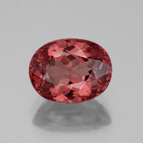 3.49 ct Pink Malaya Garnet Gemstone, Malaya Garnet Gem in Oval Facet Shape for Sale.