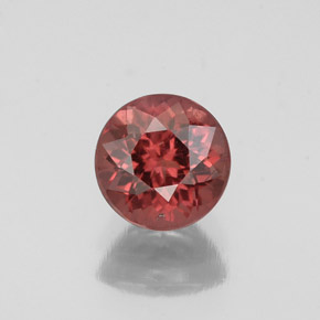 1.27 ct Pink Malaya Garnet Gemstone, Malaya Garnet Gem in Round Facet Shape for Sale.