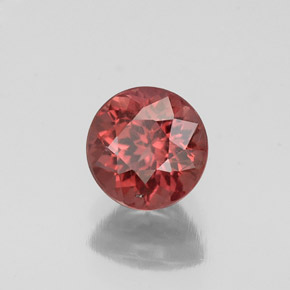 1.27 ct Pink Malaya Garnet Stone, Natural Malaya Garnet in Round Facet Shape for Sale