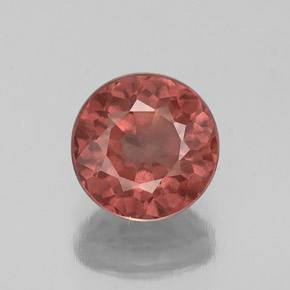 1.30 ct Pink Malaya Garnet Gemstone, Malaya Garnet Gem in Round Facet Shape for Sale.