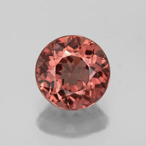 1.25 ct Pink Malaya Garnet Gemstone, Malaya Garnet Gem in Round Facet Shape for Sale.