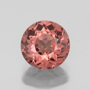1.41 ct Pink Malaya Garnet Gemstone, Malaya Garnet Gem in Round Facet Shape for Sale.