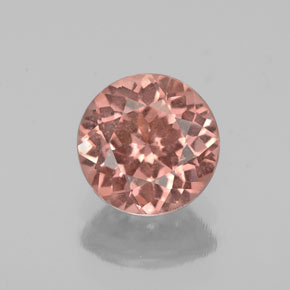 1.33 ct Pink Malaya Garnet Gemstone, Malaya Garnet Gem in Round Facet Shape for Sale.