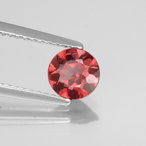 0.81 ct Orange Malaya Garnet Stone, Natural Malaya Garnet in Round Facet Shape for Sale