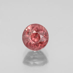 1.33 ct Pink Malaya Garnet Gemstone, Malaya Garnet Gem in Round Facet Shape for Sale.
