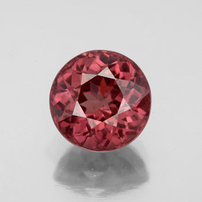 3.24 ct Pink Malaya Garnet Gemstone, Malaya Garnet Gem in Round Facet Shape for Sale.