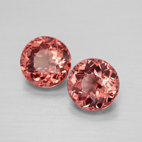 5.32 ct Pink Malaya Garnet Stone, Natural Malaya Garnet in Round Facet Shape for Sale