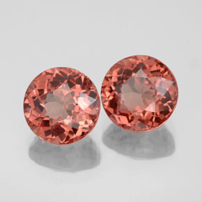 5.32 ct Pink Malaya Garnet Stone, Natural Malaya Garnet in Round Facet Shape for Sale