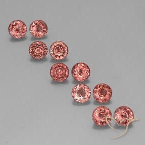 6.11ctw Natural Rose Pink Malaya Garnet, Round, VS