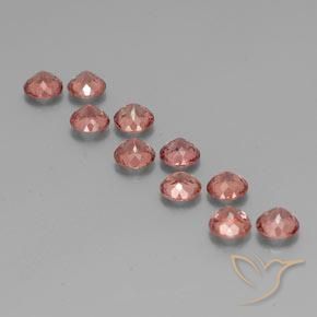 Malaya Garnet Gemstones in 5 mm (calibrated) Size for Sale, Malaya Garnet Stones in Rose Pink Color