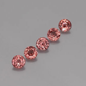 4.00 ctw Pink Malaya Garnet Stones, Natural Malaya Garnet in Round Facet Shape for Sale