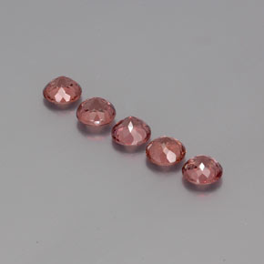 Malaya Garnet Gemstones in 5.5 mm Size for Sale, Malaya Garnet Stones in Deep Pink Color