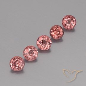 4.07 ctw Pink Malaya Garnet Stones, Natural Malaya Garnet in Round Facet Shape for Sale