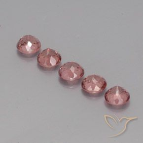 Malaya Garnet Gemstones in 5.5 mm (calibrated) Size for Sale, Malaya Garnet Stones in Deep Rose Pink Color