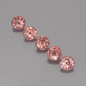 3.17 ct Orange Malaya Garnet Gemstone, Malaya Garnet Gem in Round Facet Shape for Sale.