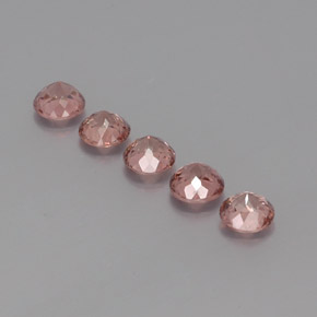 Malaya Garnet Gemstone in 5 mm (calibrated) Size for Sale, Malaya Garnet Stone in Pink Orange Color