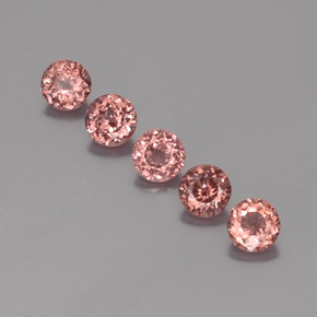 Deep Pink Malaya Garnet Gem - 0.7ct Round Facet (ID: 355537)