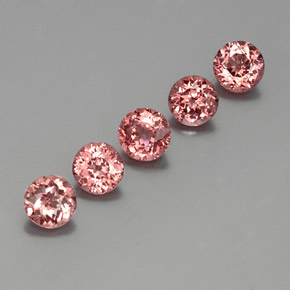 3.92 ctw Orange Malaya Garnet Stones, Natural Malaya Garnet in Round Facet Shape for Sale